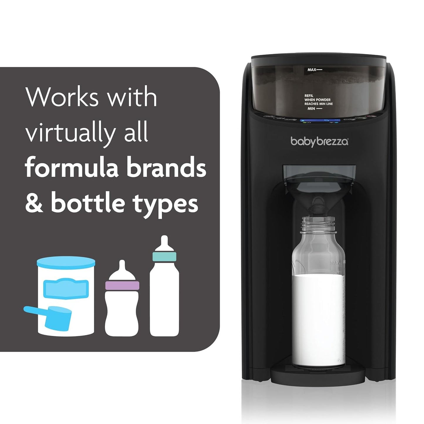 Baby Brezza Formula Pro Advanced Wifi Formula Dispenser - Automatically Mix a Warm Formula Bottle from Your Phone Instantly – Easily Make Bottle with Automatic Powder Blending Machine, White