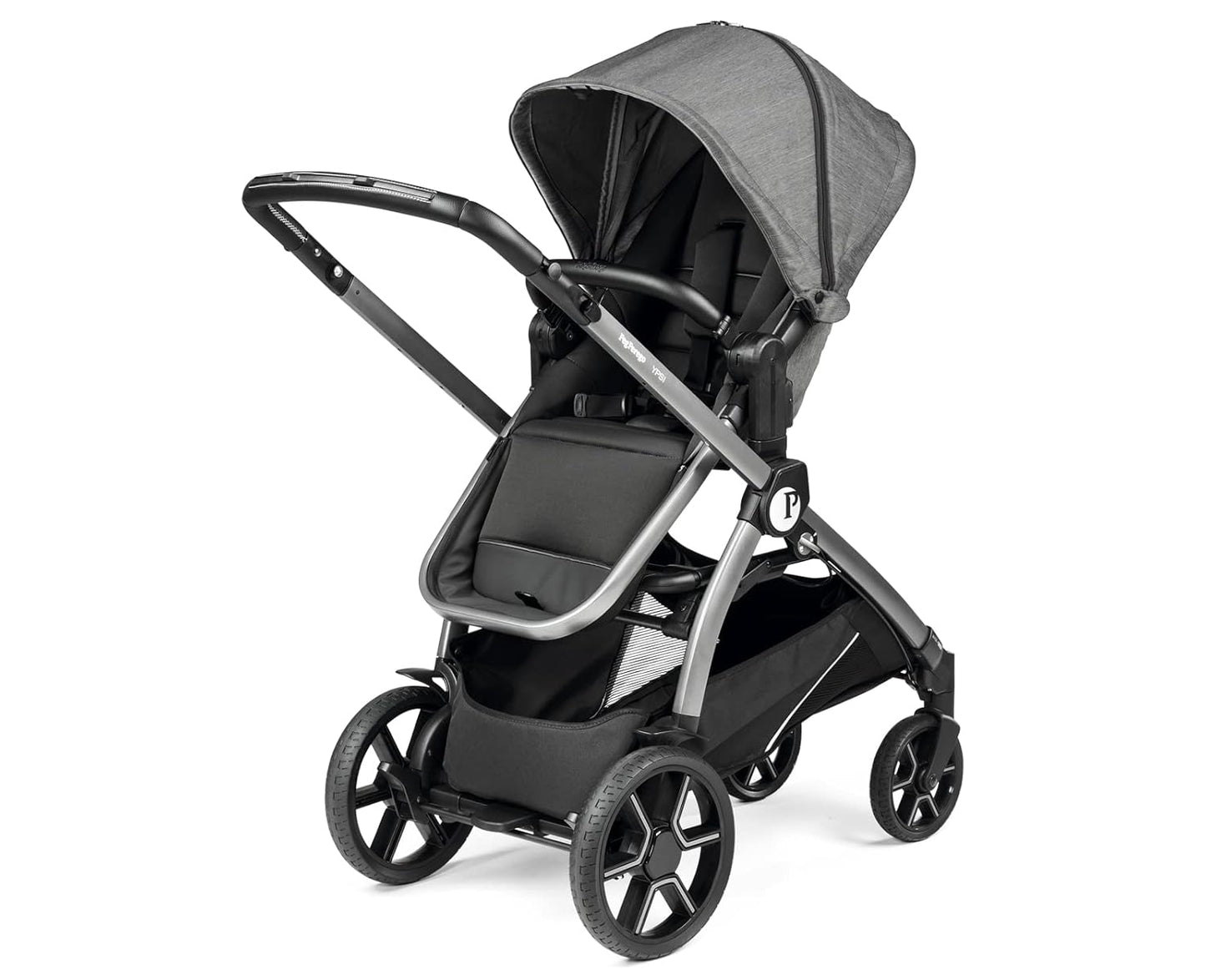 Peg Perego Ypsi Travel System - Includes Ypsi Lightweight Reversible Stroller and Primo Viaggio 4-35 Nido Infant Car Seat - Made in Italy - Atmosphere (Grey)