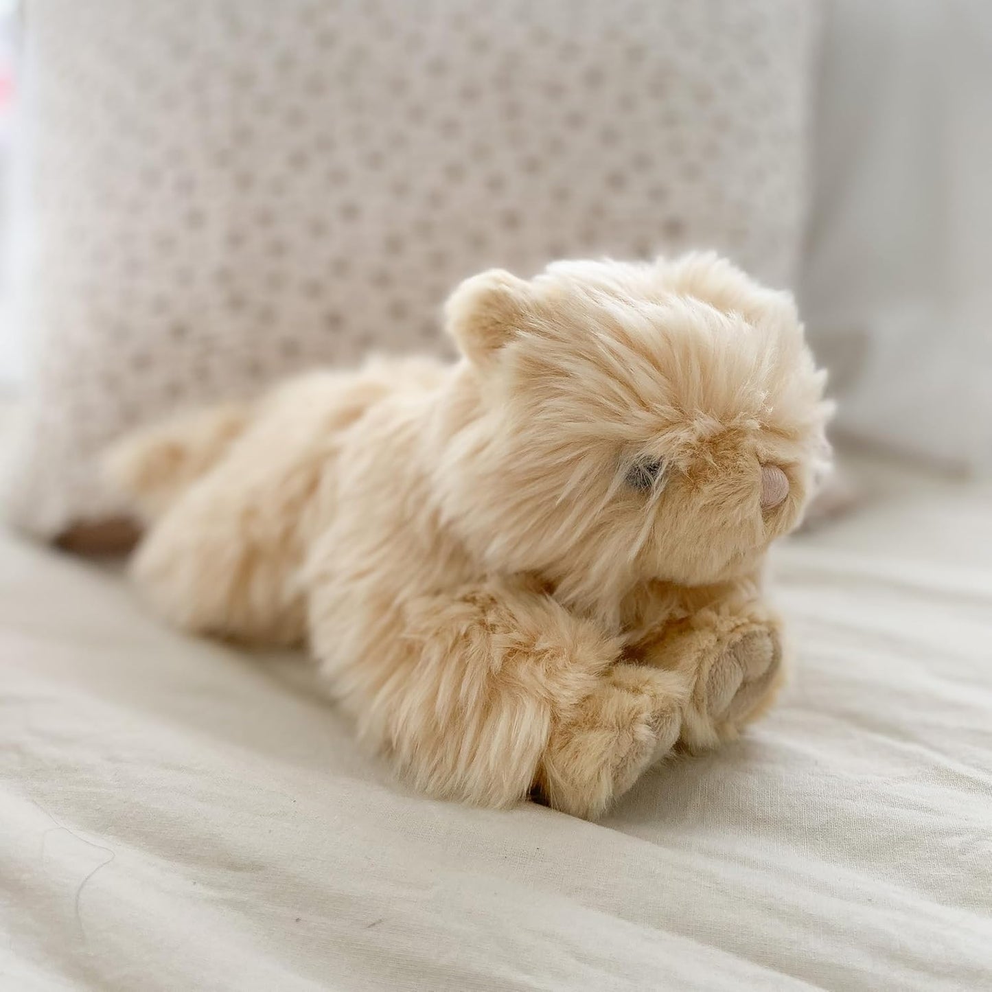 MON AMI Ginger the Kitty Plush Toy 10”, Cat Stuffed Animal, Soft & Cuddly, Use as Nursery Room Decor, for Kids of All Ages