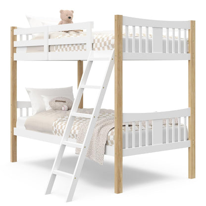 Storkcraft Caribou Twin-Over-Twin Bunk Bed (Navy) – GREENGUARD Gold Certified, Converts to 2 Individual Twin Beds