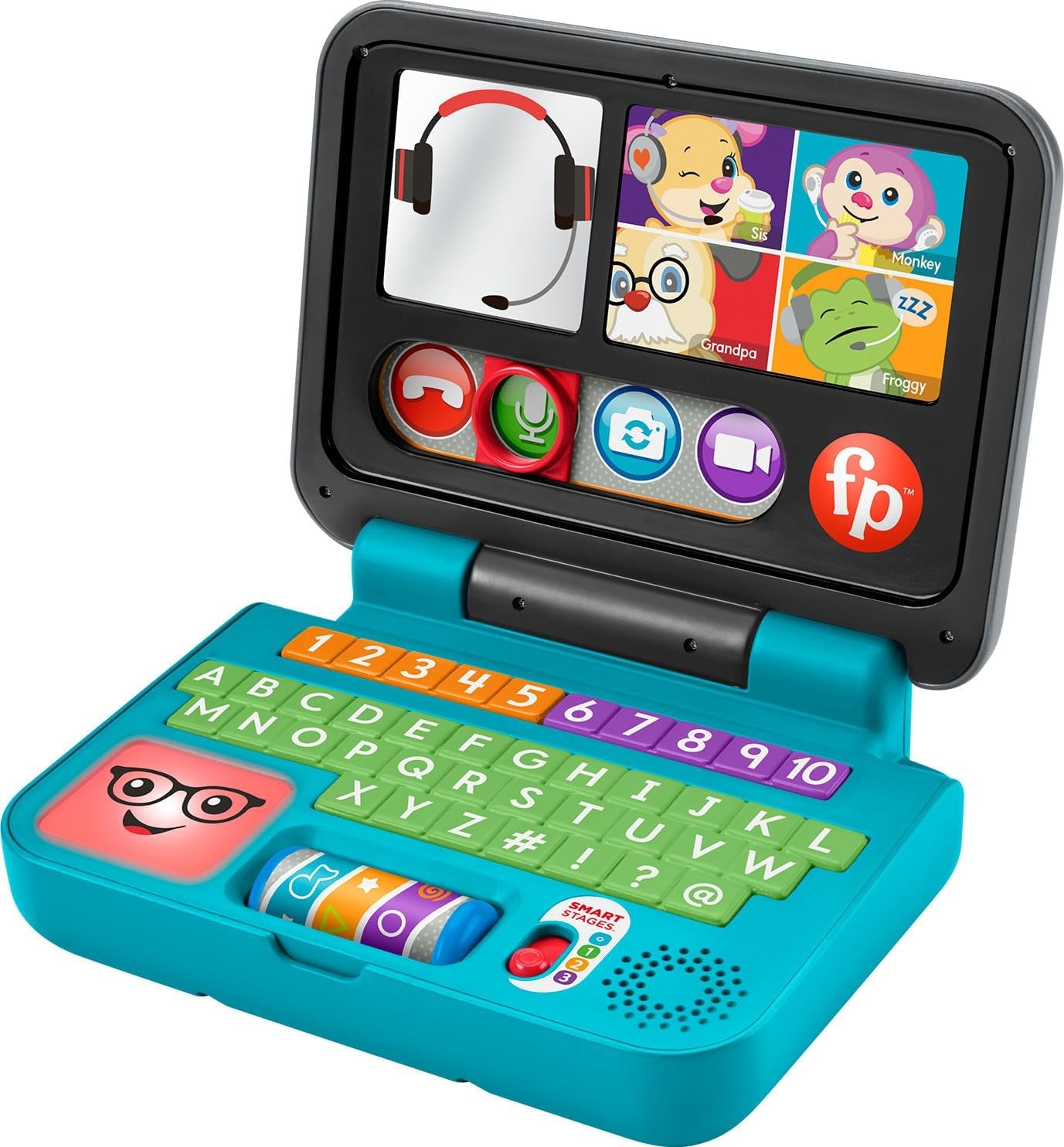 Fisher-Price Baby & Toddler Toy Laugh & Learn Let’S Connect Laptop Pretend Computer with Smart Stages for Infants Ages 6+ Months​