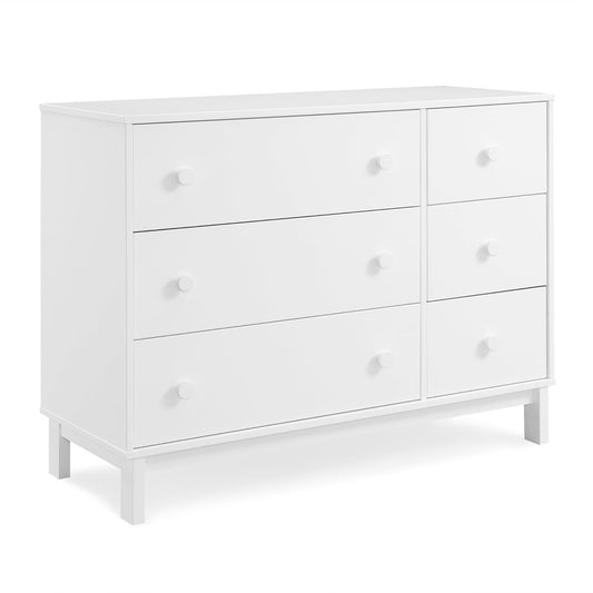 GAP Babygap Legacy 6 Drawer Dresser with Interlocking Drawers - Greenguard Gold Certified, Bianca White