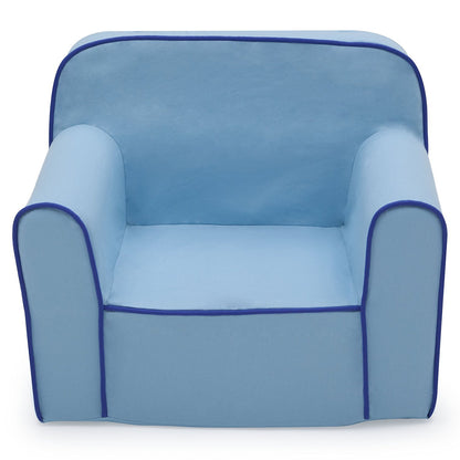 Delta Children Cozee Chair -Foam Kids Chair for Ages 18 Months and Up, Powder Blue