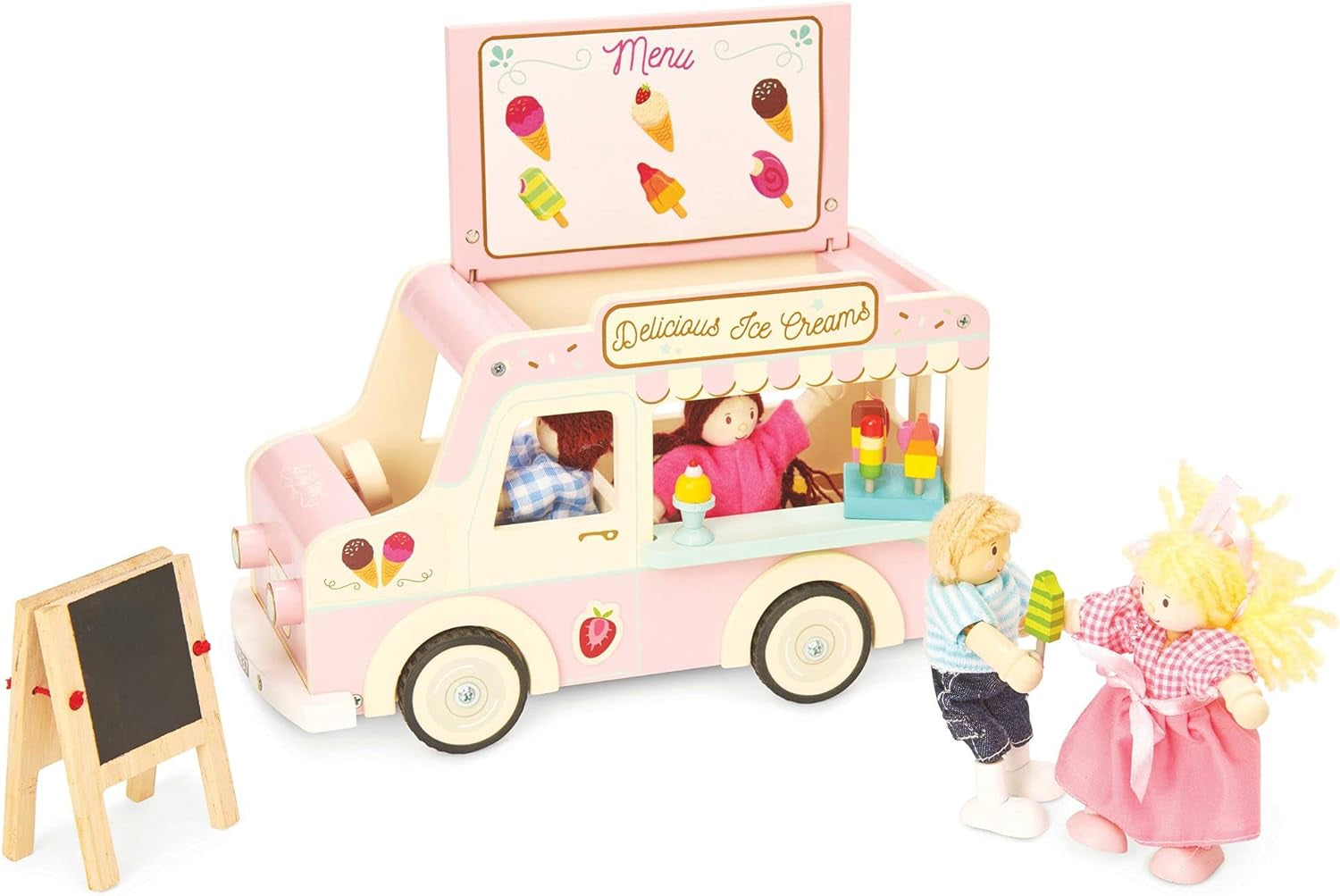 Le Toy Van - Wooden Holiday Campervan with Detachable Surfboard | Suitable for 3 Year Old +