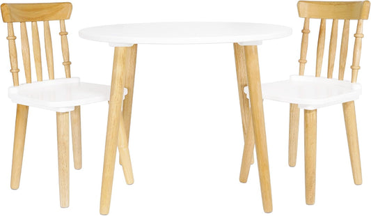 Le Toy Van Table & Chairs, One Size, White & Natural Wood