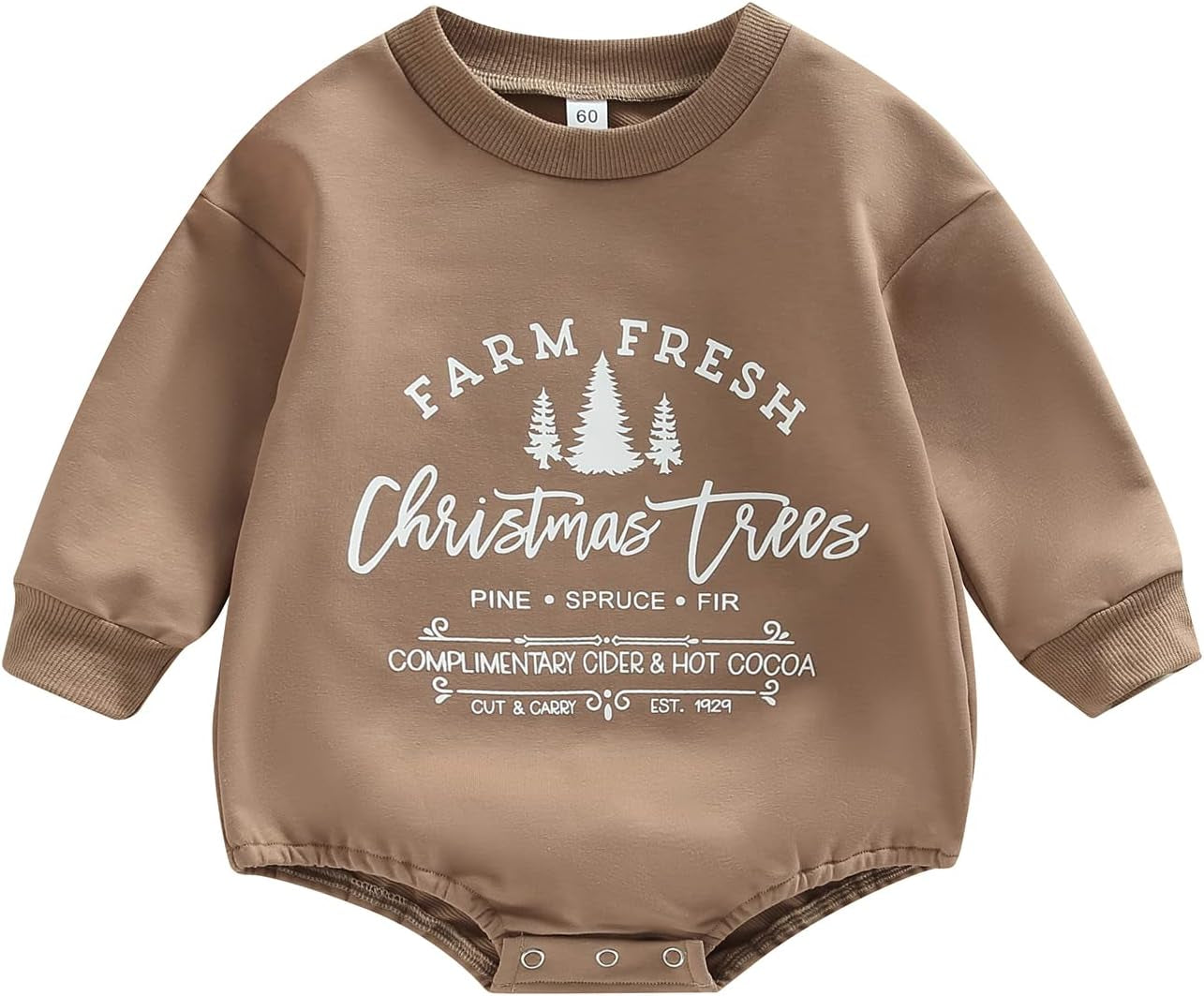 My First Christmas Outfit Baby Girl Boy Letter Bubble Romper Oversized Onesie Sweatshirt Fall Winter Clothes