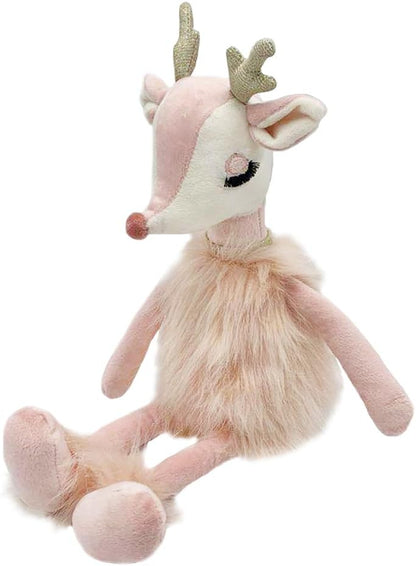 MON AMI Freija the Pink Reindeer Stuffed Animal Doll – 17”, Deer Plush Toy, Use as Toy or Room Décor, Great Gift for Kids of All Ages, Ideal Gift for Christmas