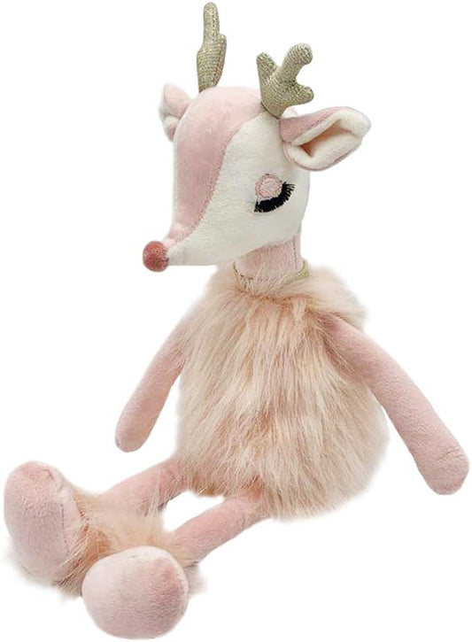 MON AMI Freija the Pink Reindeer Stuffed Animal Doll – 17”, Deer Plush Toy, Use as Toy or Room Décor, Great Gift for Kids of All Ages, Ideal Gift for Christmas