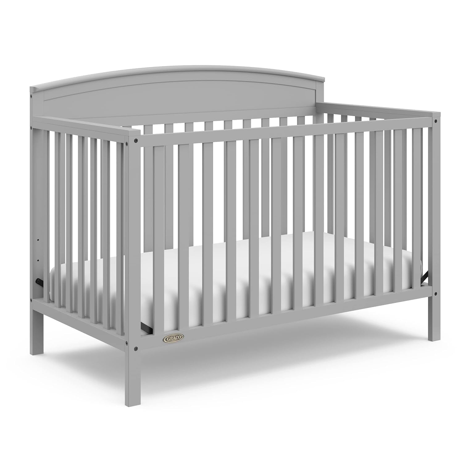 Graco Benton 5-In-1 Convertible Crib (White) – GREENGUARD Gold Certified, Converts from Baby Crib to Toddler Bed, Daybed and Full-Size Bed, Fits Standard Full-Size Crib Mattress