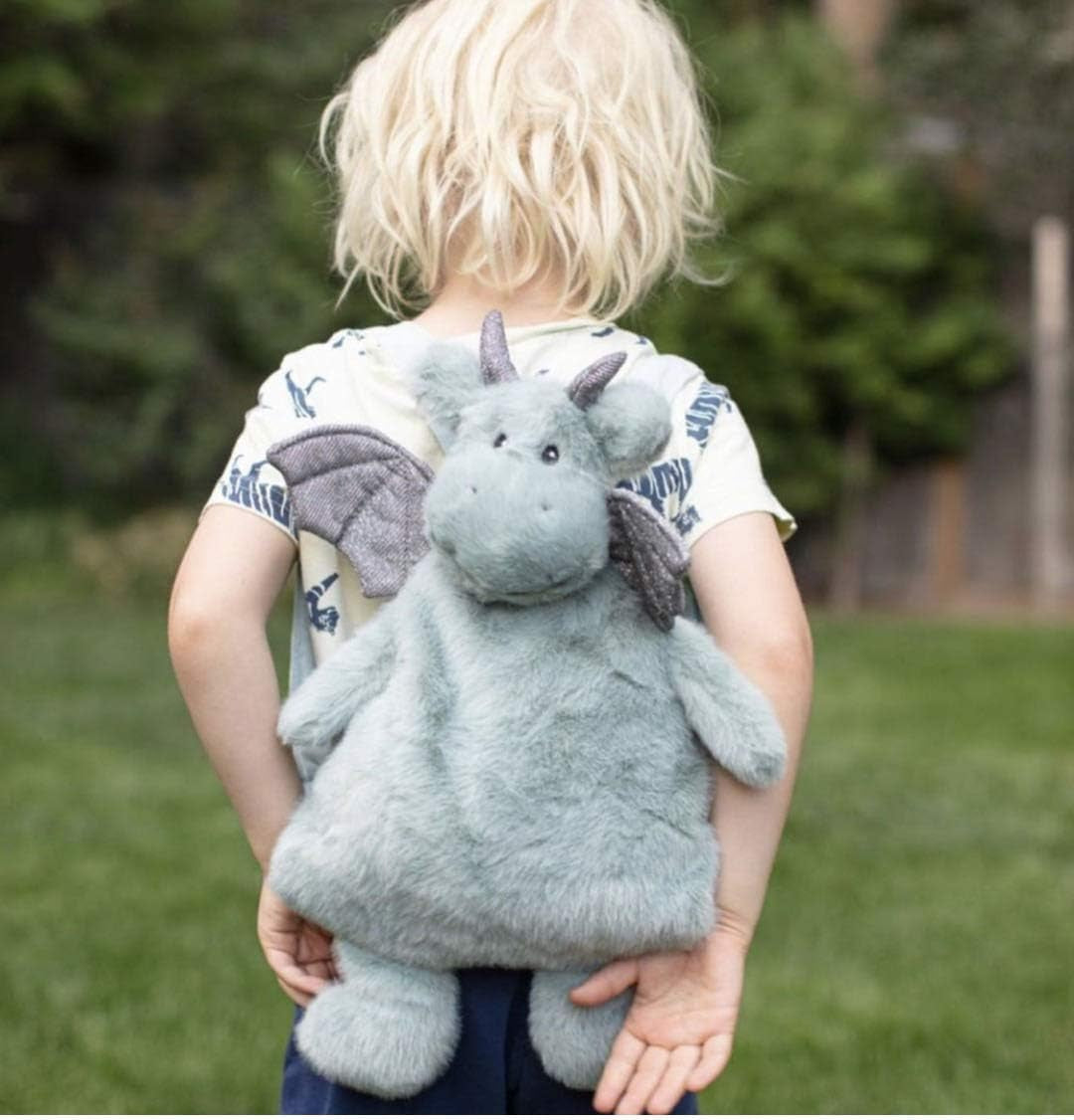 MON AMI Dragon Soft Plush Backpack – 21”, Toddler Backpack for Boys Girls, Kids Everyday Travel Backpack, Adjustable Straps, Stuffed Animal Toy Bag