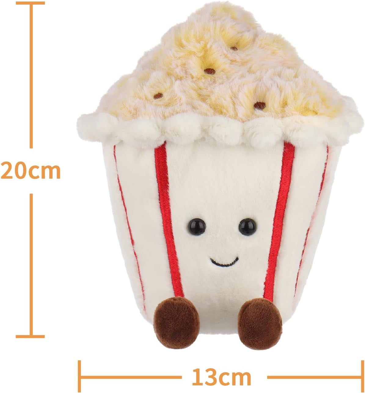 Apricot Lamb Popcorn Plush Stuffed Animals for Kids, Soft Cute Plush Toys for Baby Girl and Boy, Fluffy Popcorn 7.9 Inches