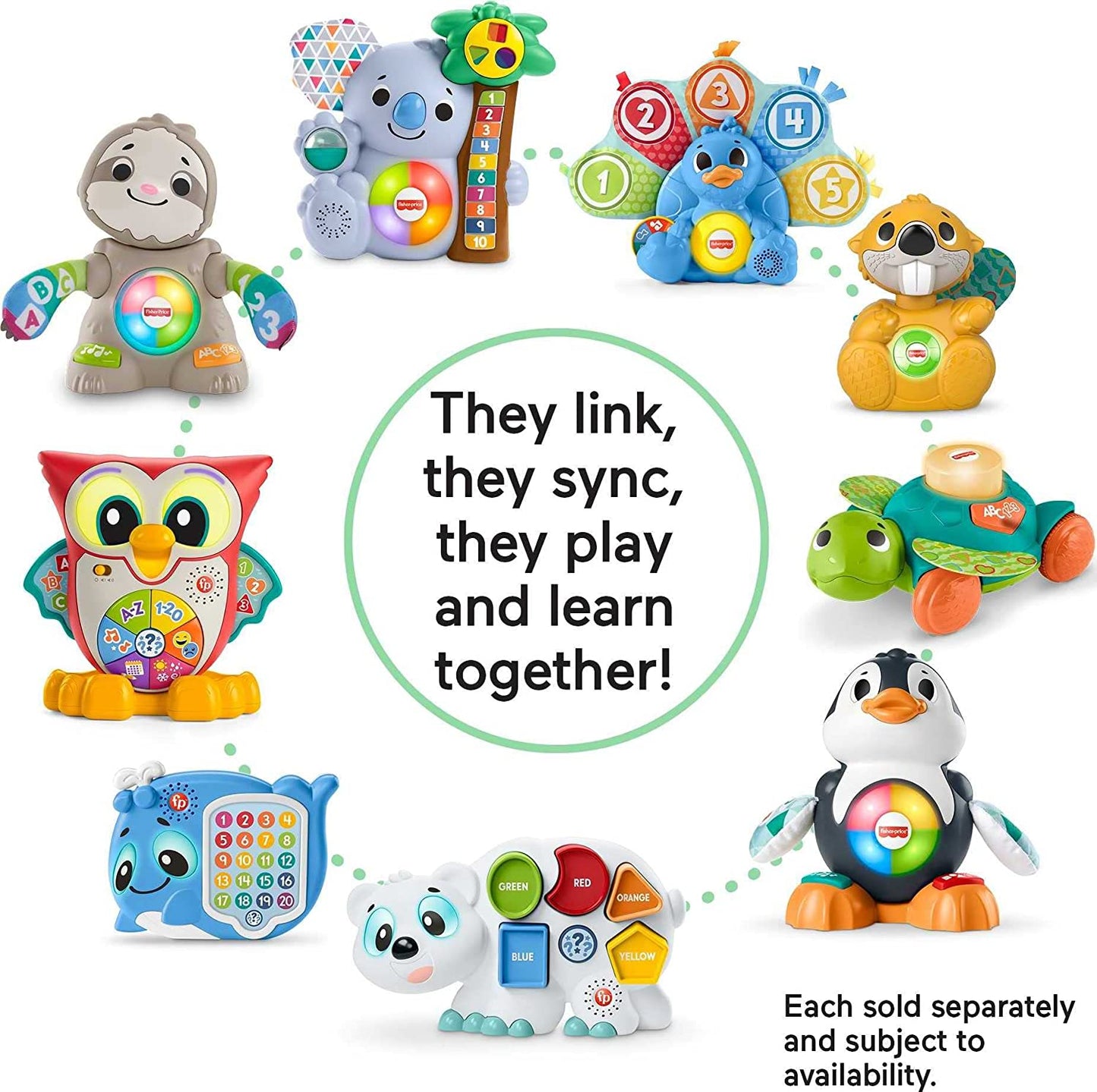 Fisher-Price Baby Learning Toy Linkimals 123 Activity Llama for Ages 9+ Months, Compatible Only with Linkimals Items