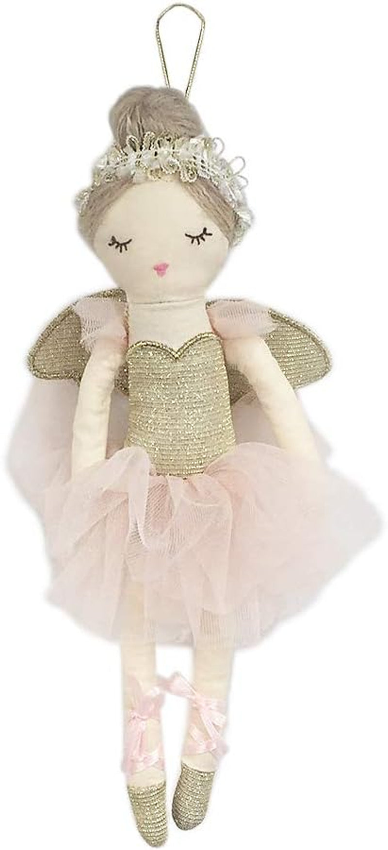 MON AMI Plush Ballerina Doll Christmas Ornament – 10”, Cute Angel Doll Hanging Pendant, Holiday Home Décor & Christmas Decorations, Ideal Gift for Christmas