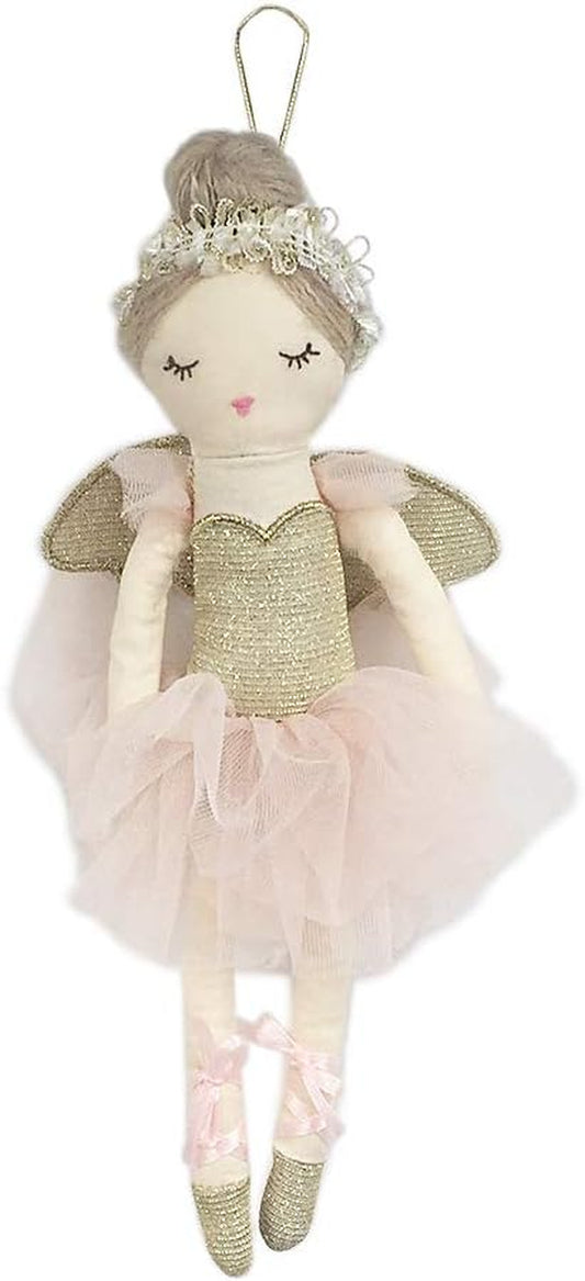 MON AMI Plush Ballerina Doll Christmas Ornament – 10”, Cute Angel Doll Hanging Pendant, Holiday Home Décor & Christmas Decorations, Ideal Gift for Christmas