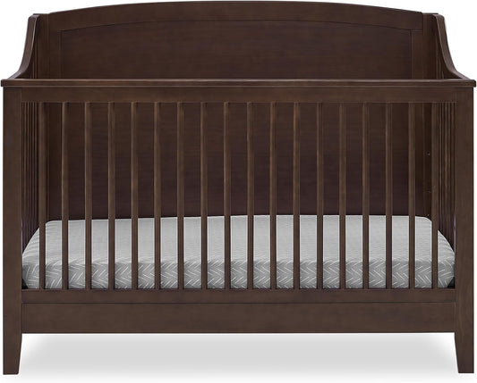 Delta Children Campbell 6-In-1 Convertible Crib - Greenguard Gold Certified, Walnut Espresso