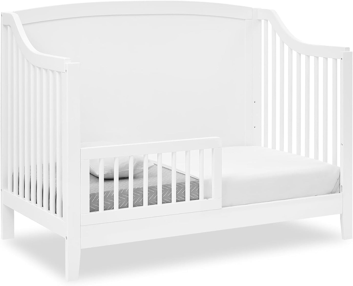 Delta Children Campbell 6-In-1 Convertible Crib - Greenguard Gold Certified, Bianca White