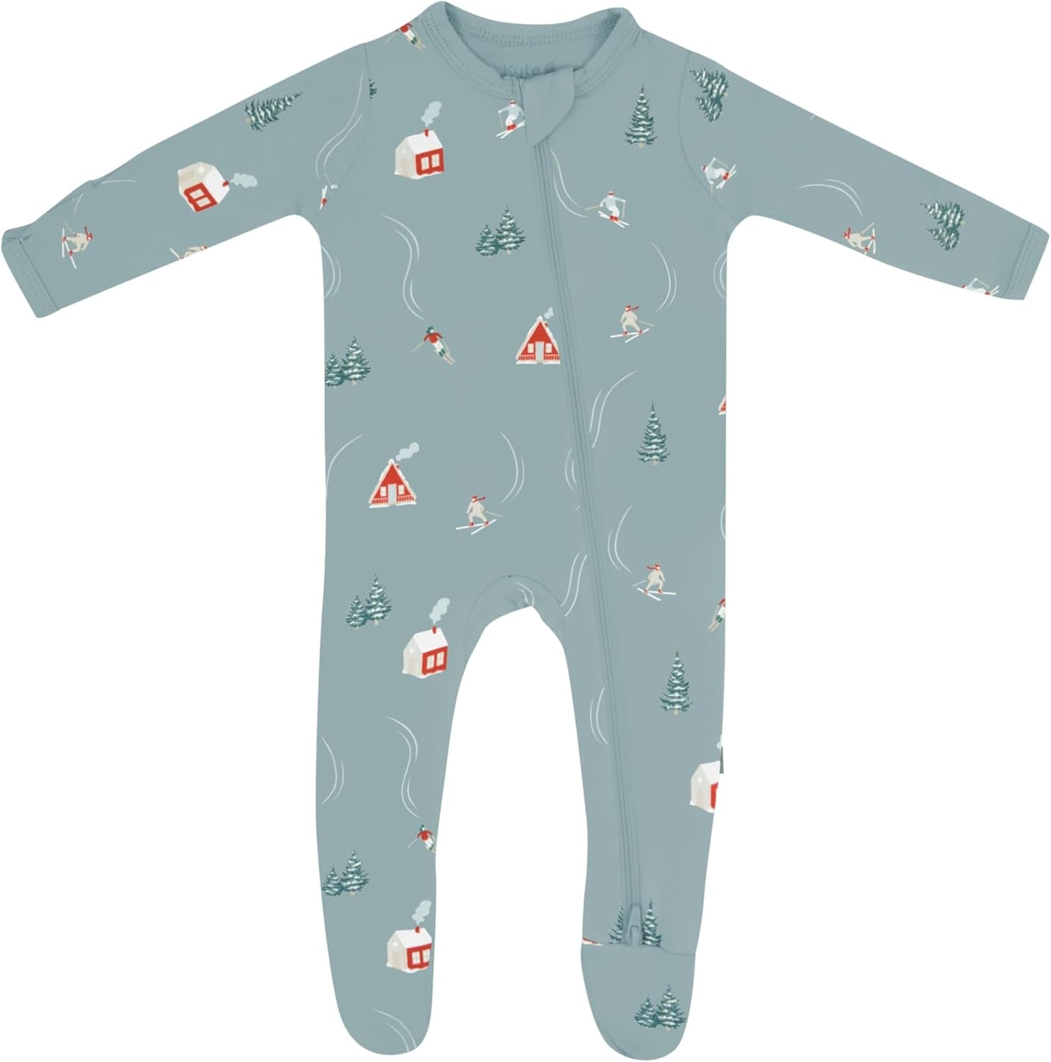 KYTE BABY Unisex Zipper Closure Footies, Rayon Made from Bamboo, 0-24 Months