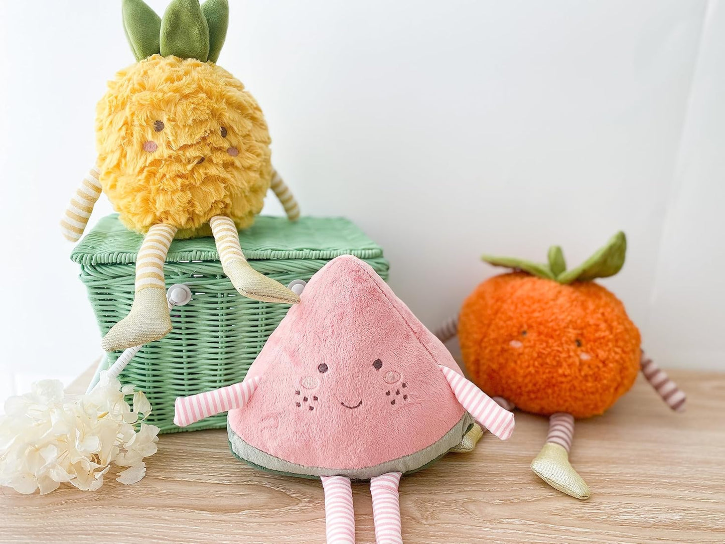 MON AMI Pina the Pineapple Plush Toy - 10”, Food Plush Toys, Fruit Plushie for Boys/Girls, Handcrafted Fruit Doll – Perfect for Décor/Play