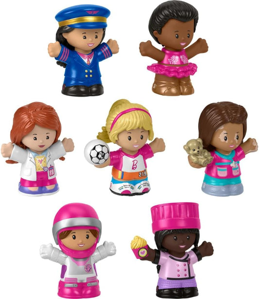 Fisher-Price Little People Barbie Toddler Toys, You Can Be Anything Figure Pack, 7 Characters for Pretend Play Ages 18+ Months (Amazon Exclusive)