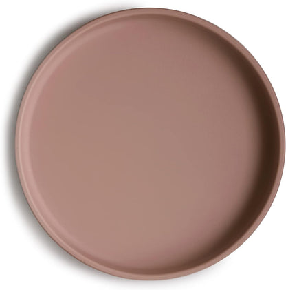 Mushie Classic Silicone Suction Plate | Bpa-Free Non-Slip Design (Cloudy Mauve)