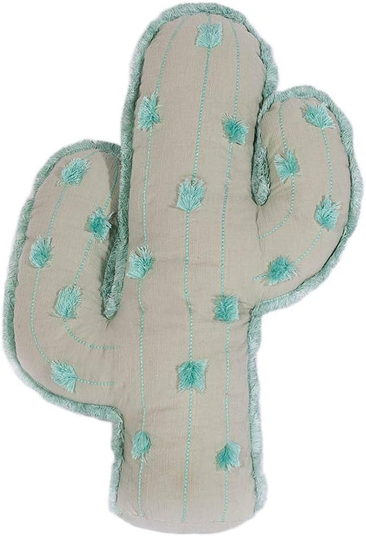 Mon Ami Soft Plush Cactus Toy, Turquoise, 1Pc, Green - 19", Huggable Cactus Shaped Pillow, Decorative Accessory Cushion for Nursery, Child’S Bed/Couch