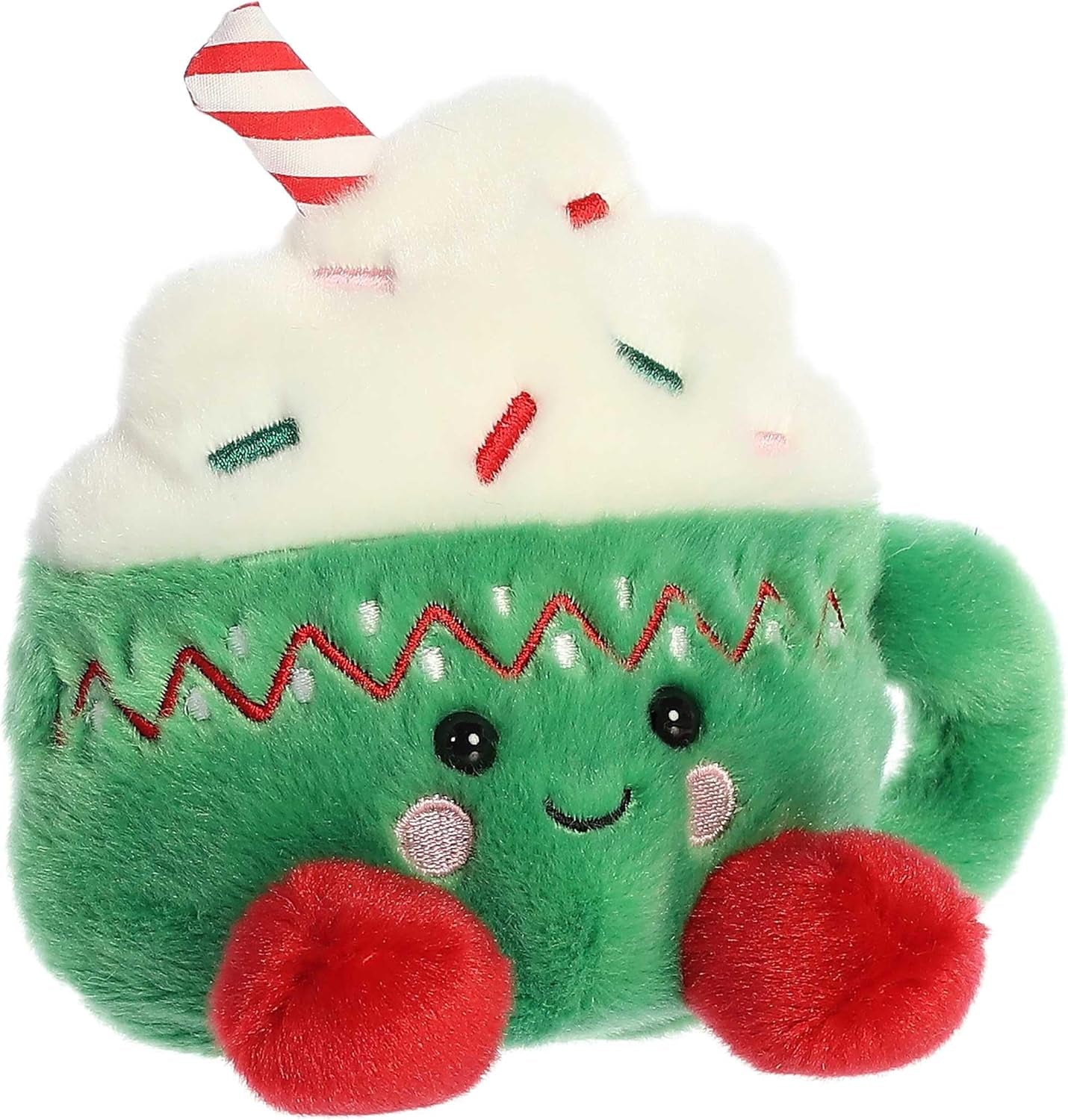 Aurora® Festive Palm Pals™ Candace Hot Cocoa™ Stuffed Animal - Pocket-Sized Play - Collectable Fun - Green 5 Inches