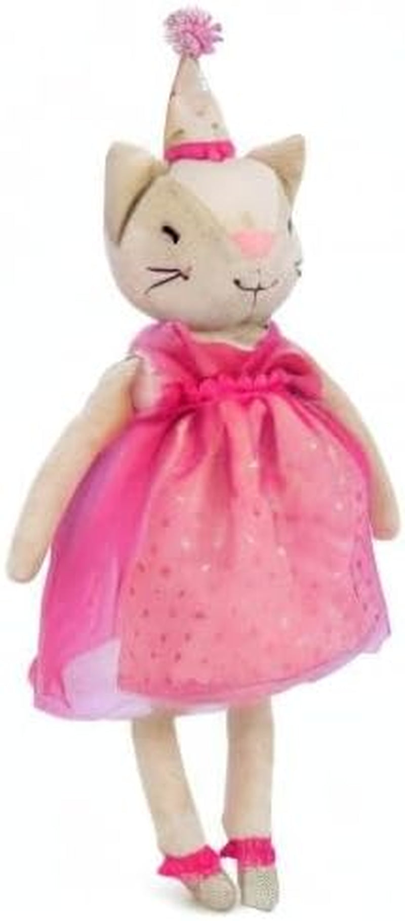 MON AMI Pia Party Kitty Plush Animal Toy - 12", Stuffed Cat Toy, Soft & Cuddly Plush Cat Doll, Great Gift for Kids, Girls, Nursery Decor