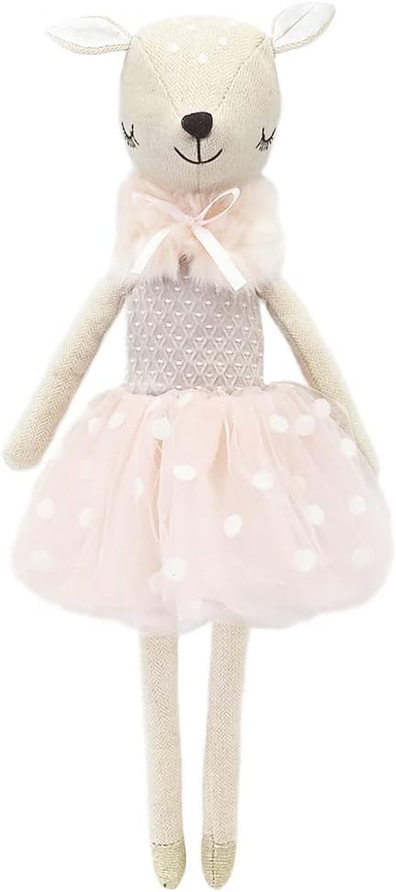 MON AMI Doe Ballerina Stuffed Doll – 17”, Designer Dress & Shawl, Plush Ballerina Doll for Girls, Use as Toy or Room Decor, Gift for Kids of All Ages