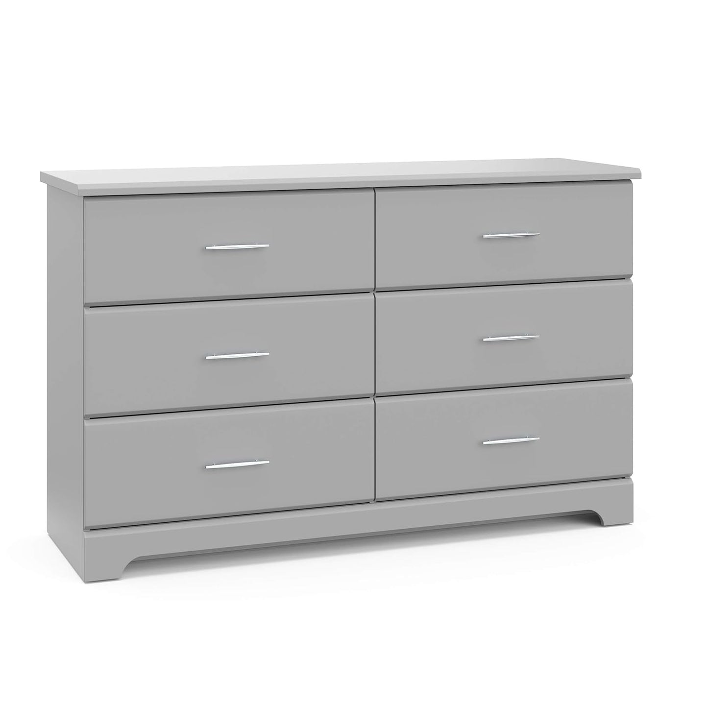 Storkcraft Brookside 6 Drawer Double Dresser (White) – GREENGUARD Gold Certified, Dresser for Nursery, Kids, Chest of Drawers