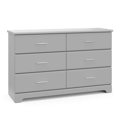 Storkcraft Brookside 6 Drawer Double Dresser (Espresso) – GREENGUARD Gold Certified, Dresser for Nursery, 6 Drawer Dresser, Kids Dresser, Nursery Dresser Drawer Organizer, Chest of Drawers