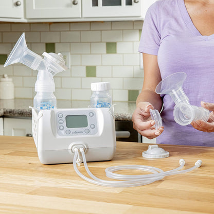 Dr. Brown'S Customflow Double Electric Quiet Breast Pump with Softshape Silicone Shields