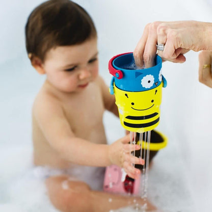 Skip Hop Baby Bath Toy, Zoo Stack & Pour Buckets