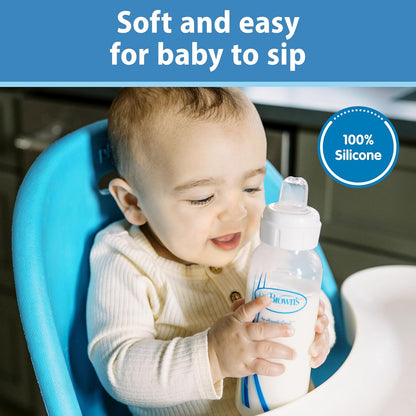 Dr. Brown'S Milestones Options+ Sippy Spouts, Narrow, Soft 100% Silicone Baby Bottle Sippy Spout, 6M+, 2 Count (Pack of 1)