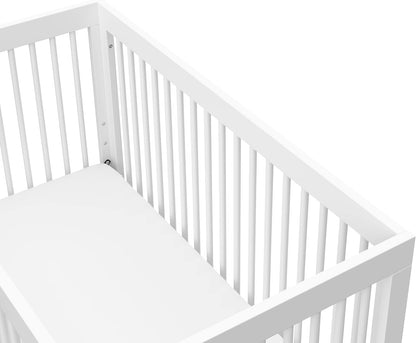 Storkcraft Beckham 3-In-1 Convertible Crib (White) - Converts to Daybed and Toddler Bed, Fits Standard Full-Size Crib Mattress, Adjustable Mattress Height