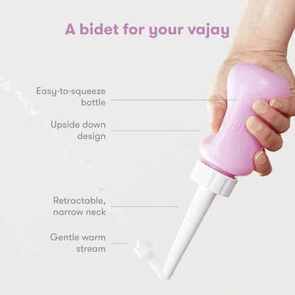 Frida Mom Upside down Peri Bottle for Postpartum Care, Portable Bidet Perineal Cleansing and Recovery for New Mom, the Original Fridababy Momwasher