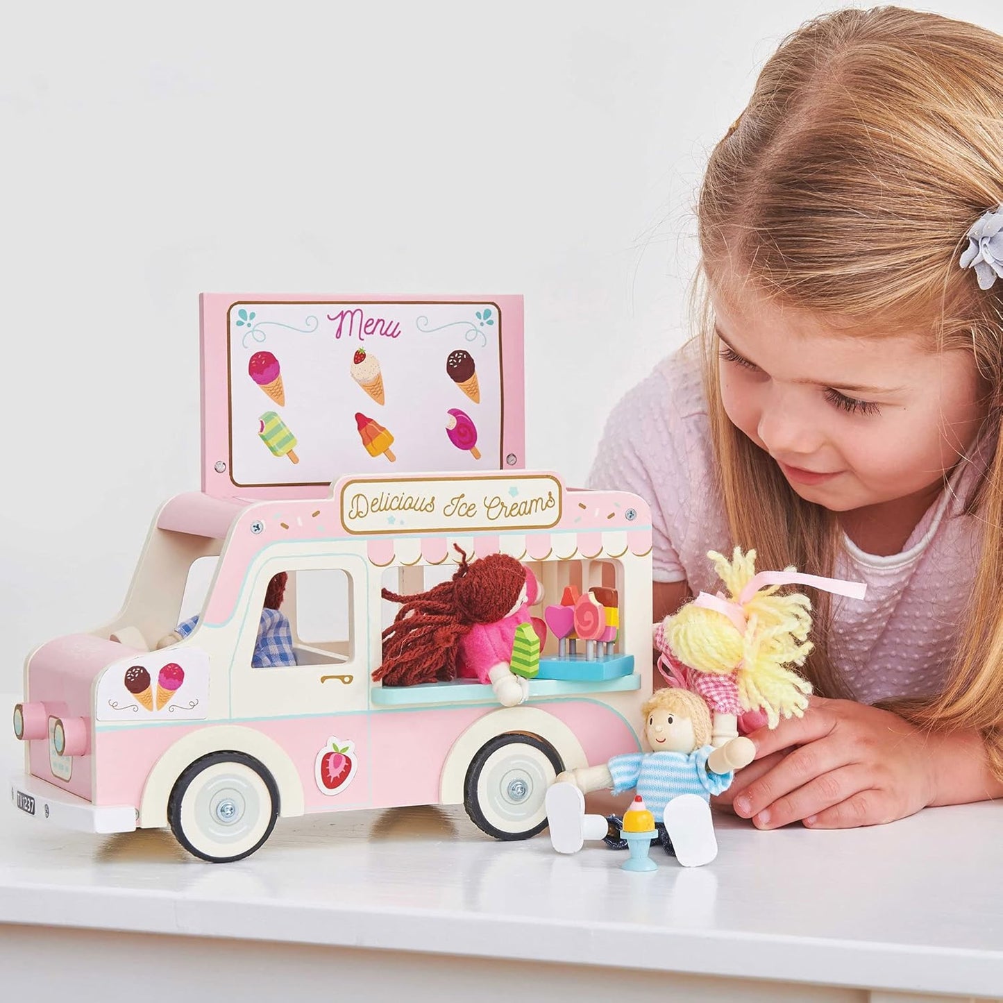 Le Toy Van - Wooden Holiday Campervan with Detachable Surfboard | Suitable for 3 Year Old +