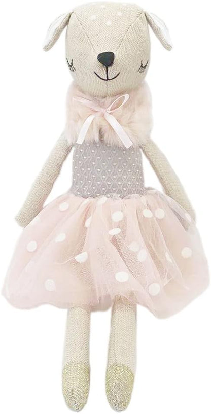 MON AMI Doe Ballerina Stuffed Doll – 17”, Designer Dress & Shawl, Plush Ballerina Doll for Girls, Use as Toy or Room Decor, Gift for Kids of All Ages