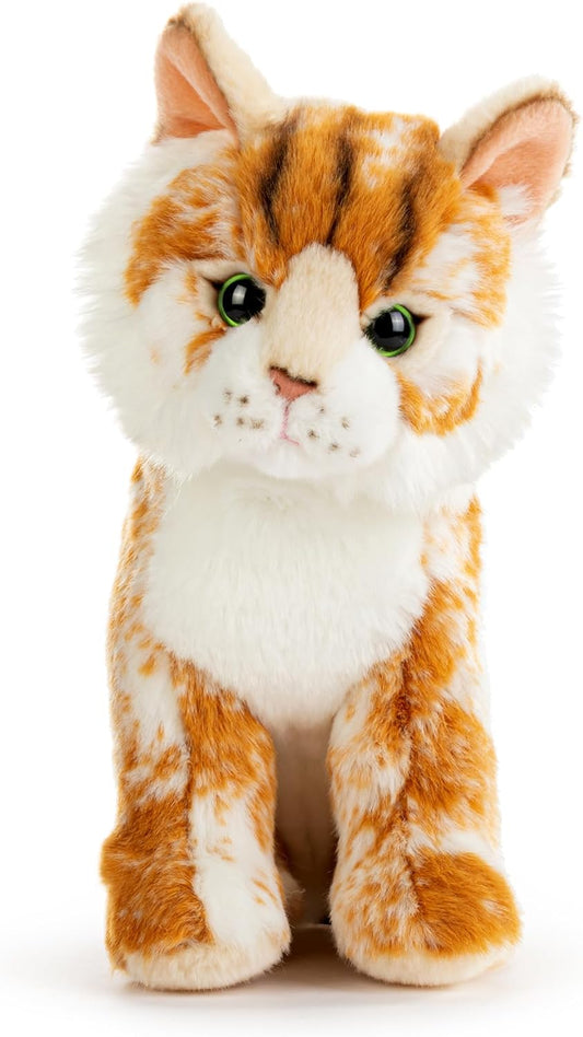 DEMDACO 5004810082 Animalcraft Maine Coon Cat Orange and White 9 X 4.5 Inch Polyester Soft Cuddly Plush Stuffed Animal