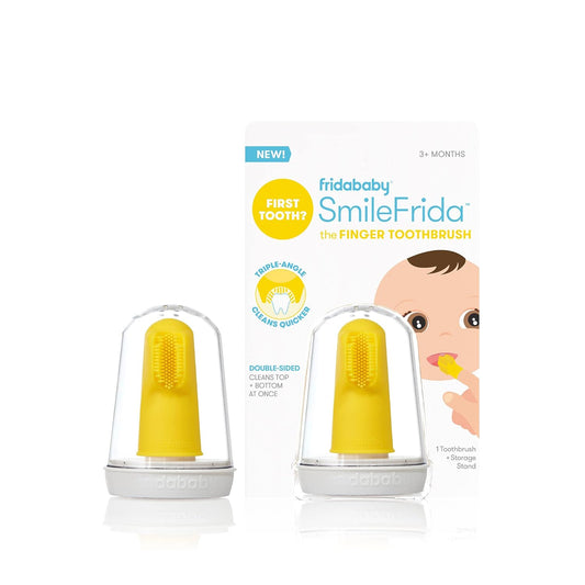 Frida Baby Baby'S First Finger Toothbrush with Storage Case, 3 Months and Up, 1Pk