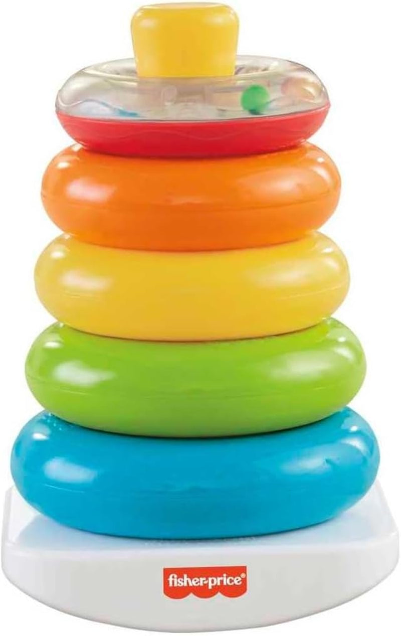 Fisher-Price Infant Toy Set, Baby’S First Blocks (10 Shapes) and Rock-A-Stack Ring Stacking Activity for Ages 6+ Months​