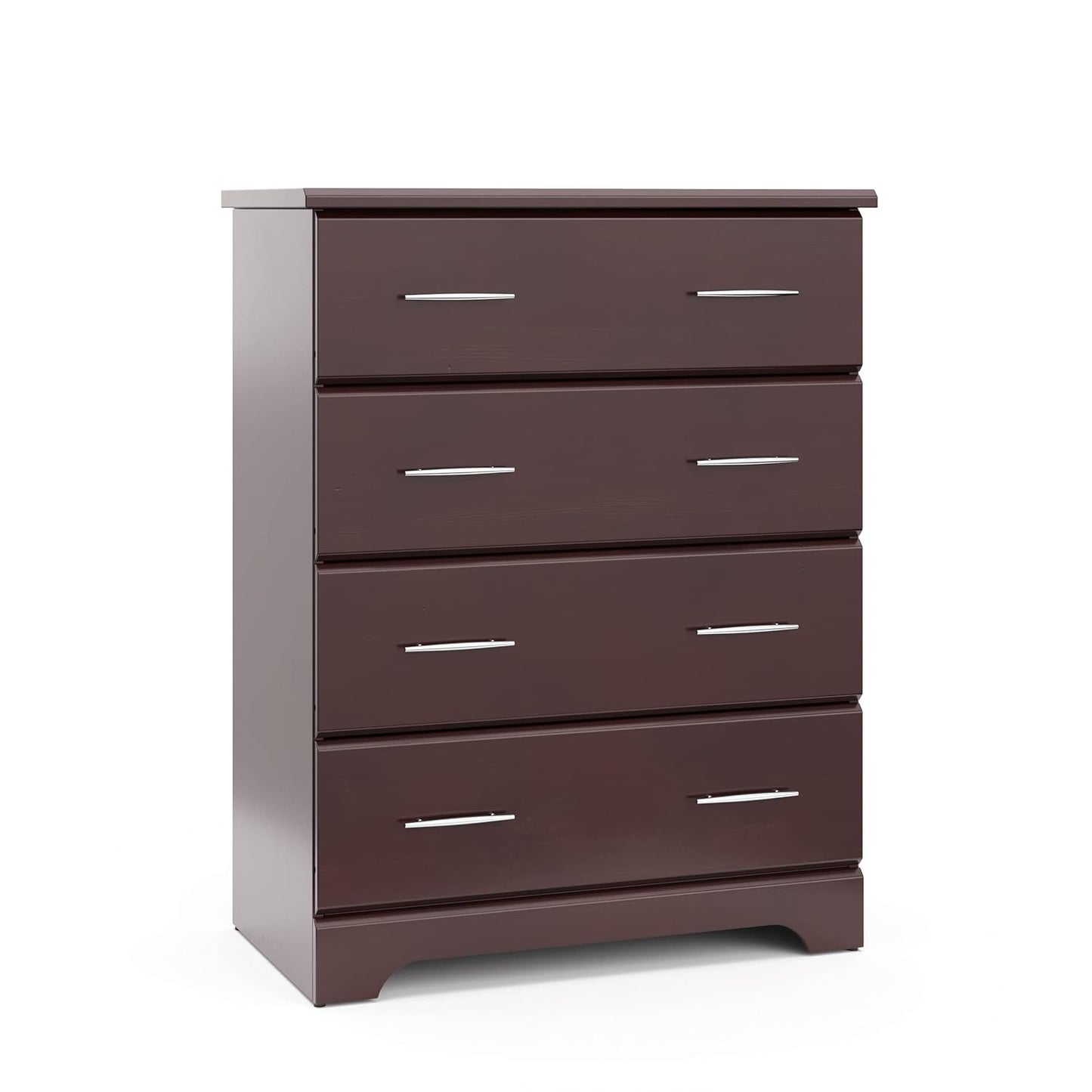 Storkcraft Brookside 2 Drawer Changing Table Dresser (Pebble Gray) – GREENGUARD Gold Certified, Easy-To-Match Chest of Drawers and Cubbies for Nursery and Kids Bedroom, Includes Changing Table Topper