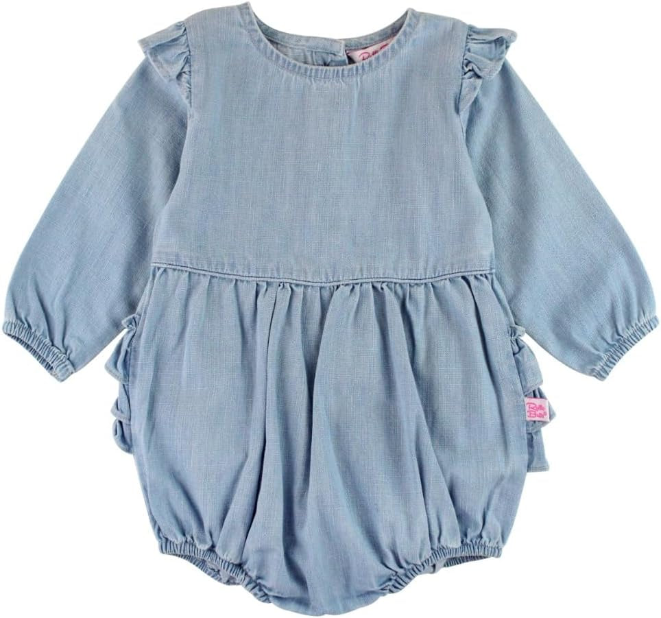 Rufflebutts® Baby/Toddler Girls Long Sleeve Bubble Rompers