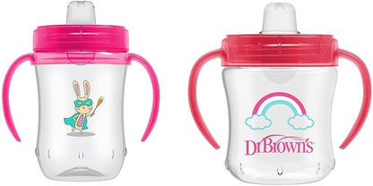 Dr. Brown'S Milestones Soft Spout Sippy Cup with Handles - Pink - 9Oz - 9M+