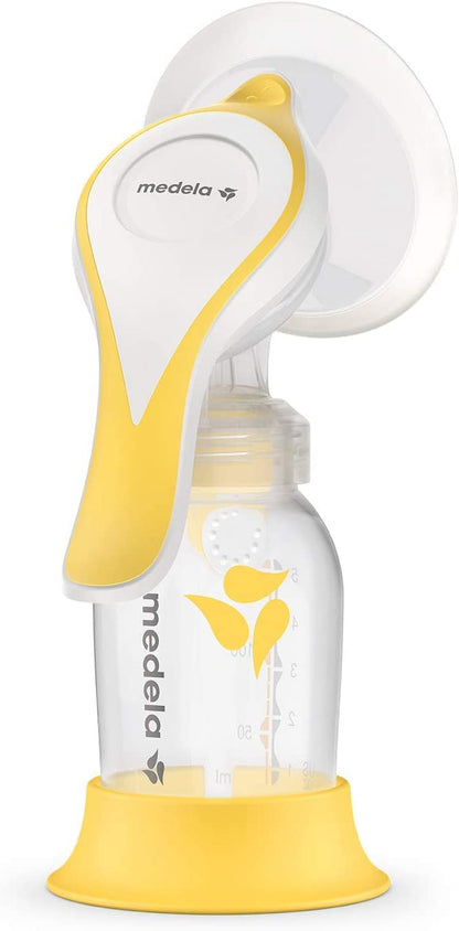 Medela Manual Breast Pump Set - Perfect Pair Bundle, Includes Harmony Manual Breast Pump & Breast Milk Collection and Storage Bottles, 6 Pack, 5 Ounce Breastmilk Container