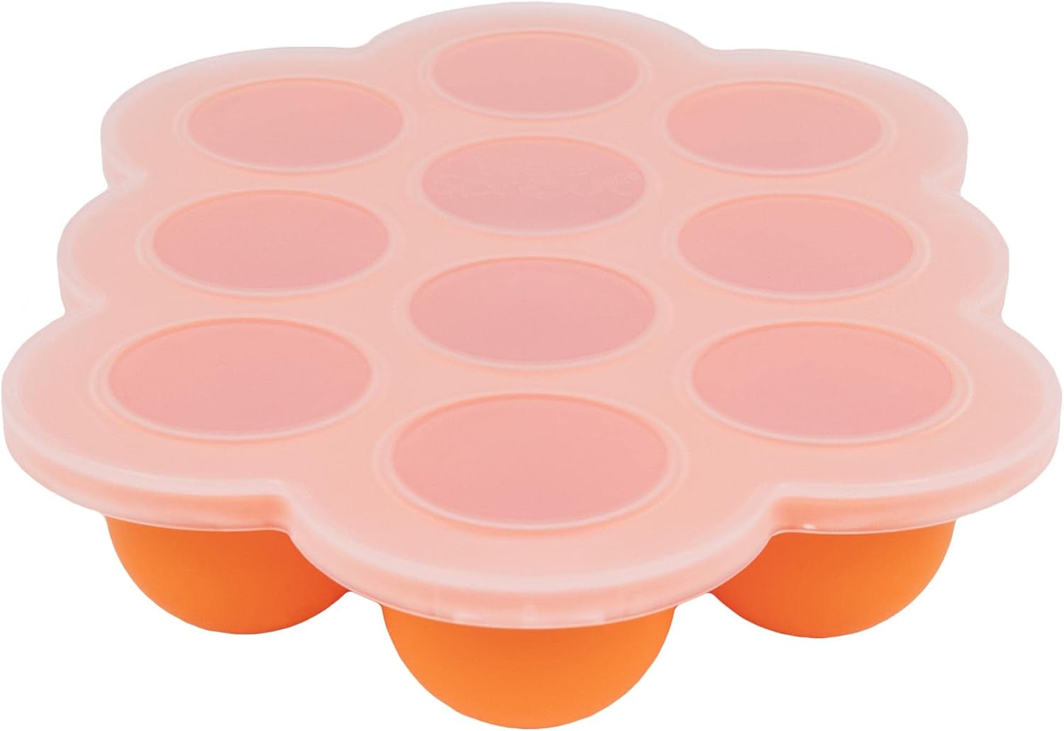 Weesprout Silicone Freezer Tray with Clip on Lid Perfect Food Storage Container for Homemade Baby Food, Vegetable, Fruit Purees, and Breast Milk (Bright Yellow, Ten 1.5 Ounce Sections)