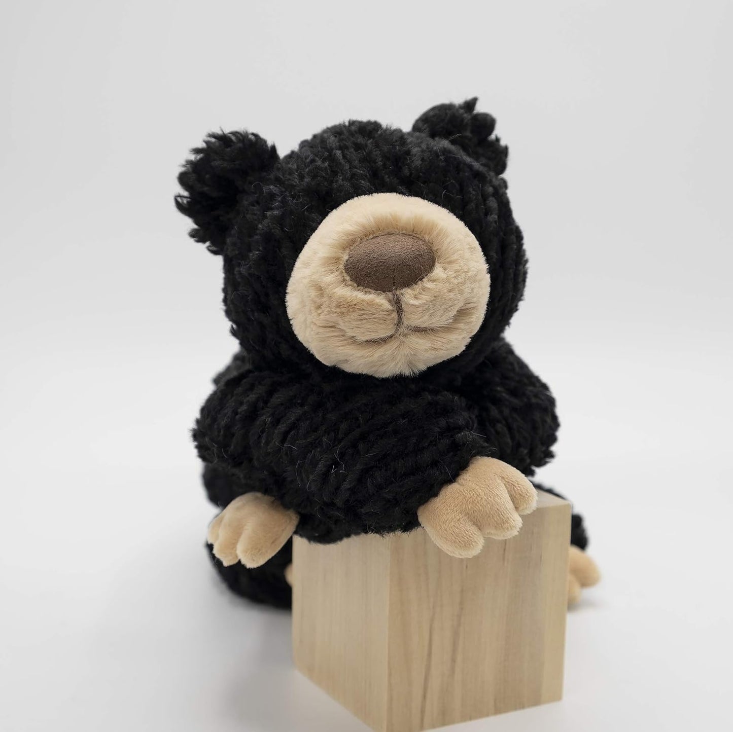 Mary Meyer Stuffed Animal Cozy Toes Soft Toy, 17-Inches, Black Bear