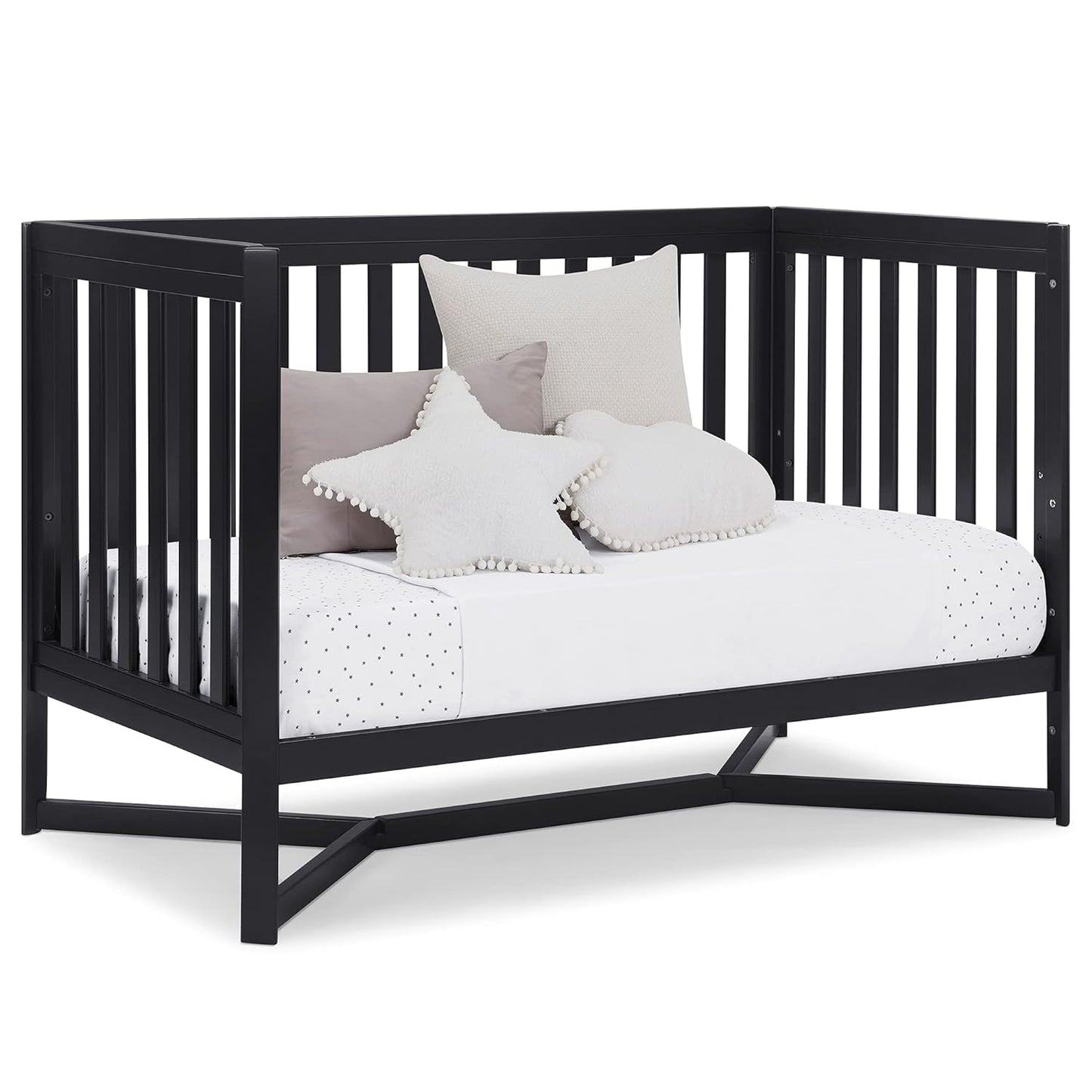 Delta Children Tribeca 4-In-1 Baby Convertible Crib, Midnight Grey