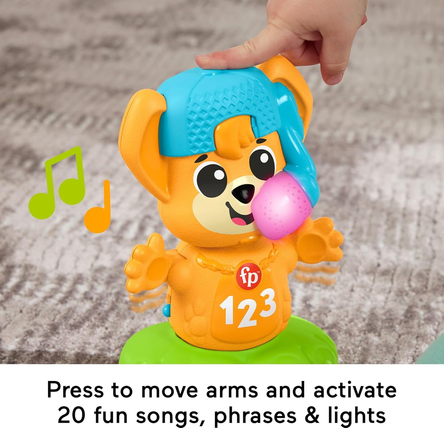 Fisher-Price Baby Learning Toy Link Squad Opposites Fox with Music & Lights for Ages 9+ Months, Compatible Only with Link Squad Items