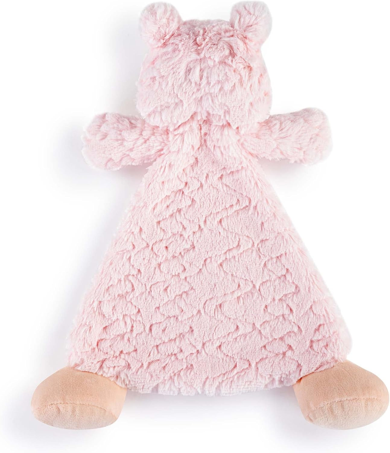 DEMDACO Bella Bear Pink 13 X 11 Inch Polyester Children'S Plush Activity Rattle Blankie