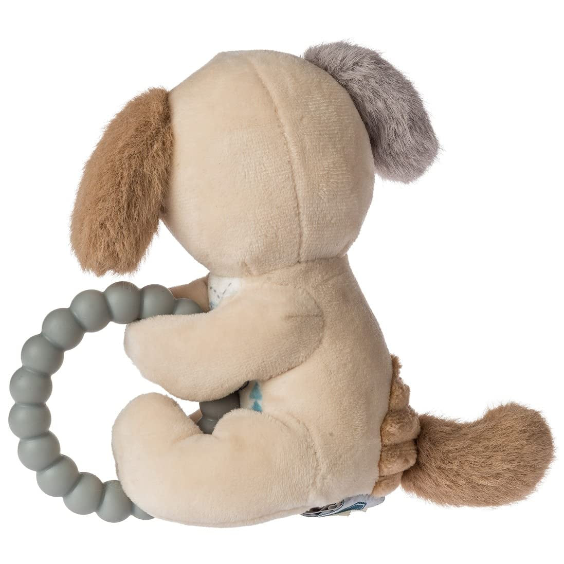 Mary Meyer Soft Baby Rattle with Soothing Teether Ring, 6-Inches, Parky Puppy